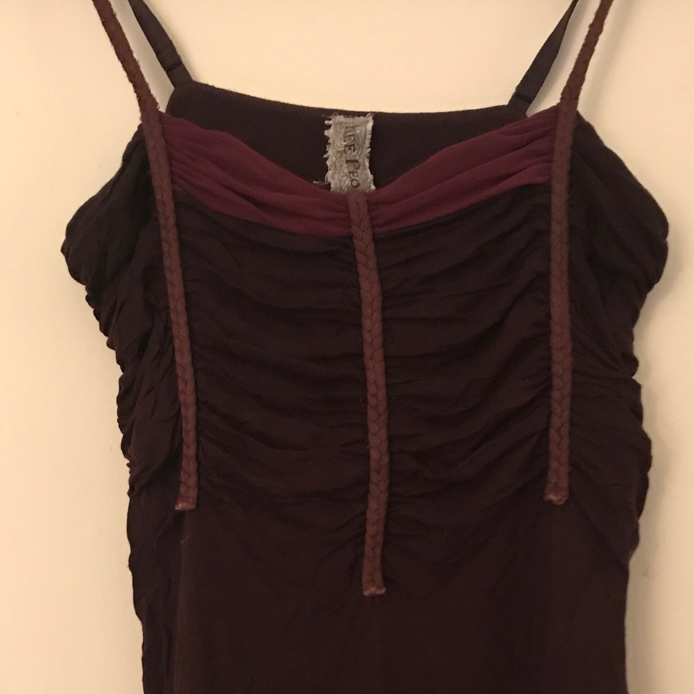Free People Ruched Braided Tank